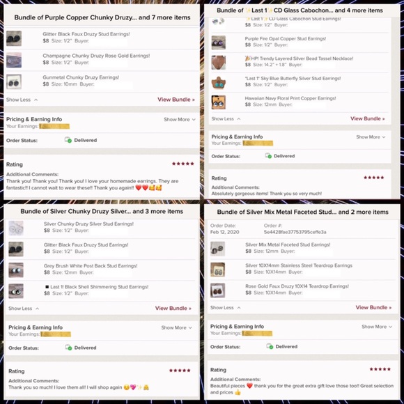 Copper Magenta Chunky Druzy Square Bronze Earrings - Picture 10 of 11